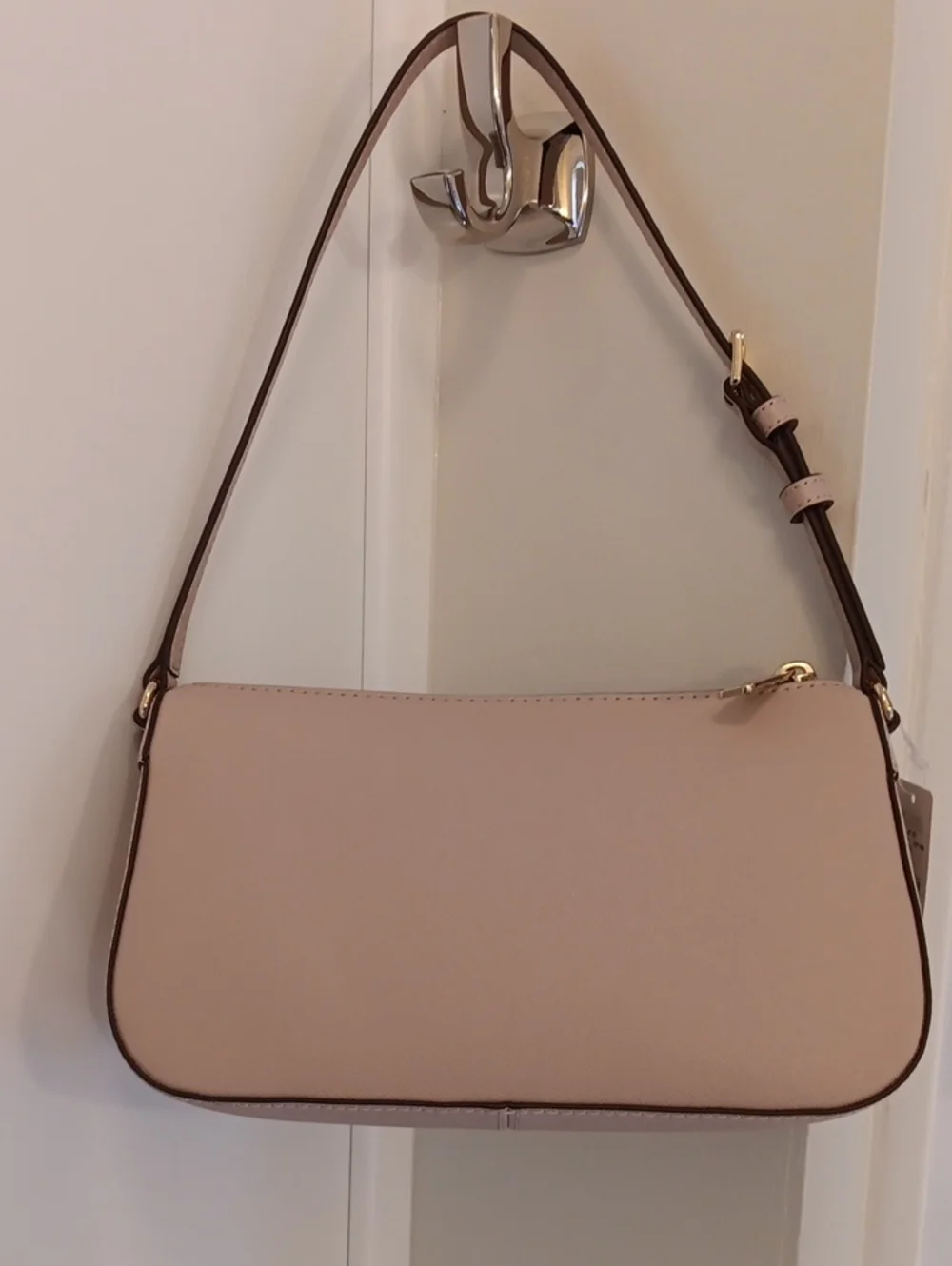 NWT Michael Kors Jet Set Medium Blush Pink Studded Pouchette Leather Bag